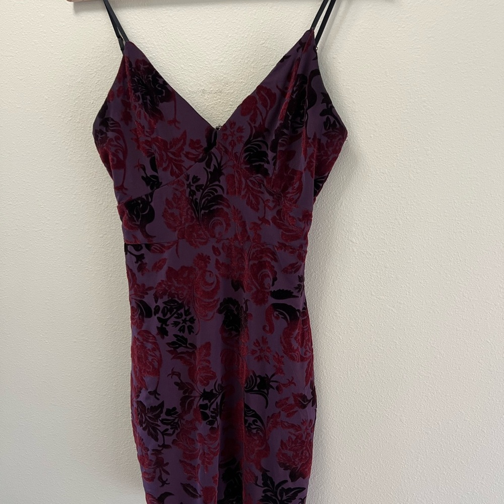 Floral Velvet Slip Dress